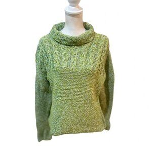 Green Cable Knit Sweater Size Medium